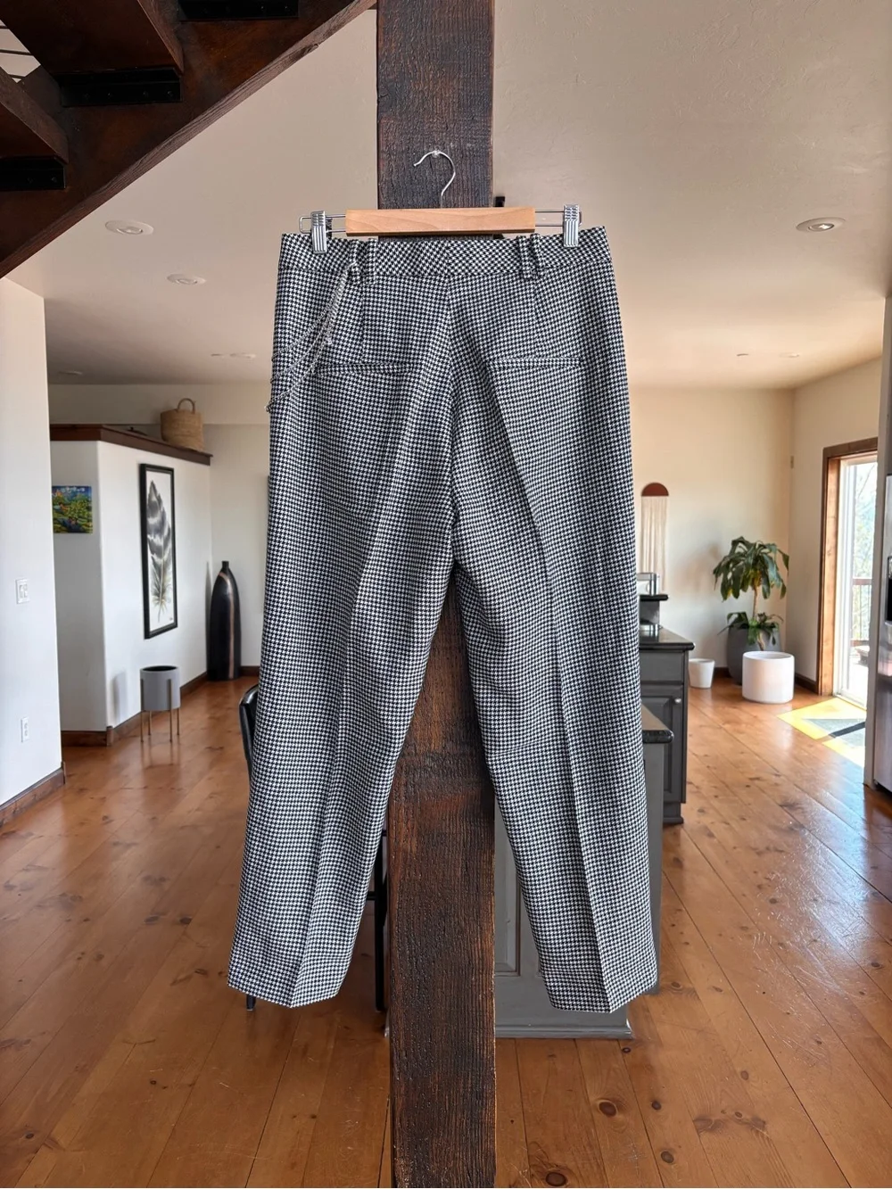 THE KOOPLES French Luxury Paris Houndstooth Chain Detail Trousers — NWT - Picture 6 of 16